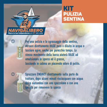 Kit RIPRISTINO Vano Sentina - Forte - Rinnova e Pulisce Barca,gommone, nautica