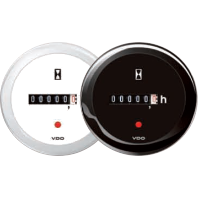 Contaore per Motore Barca, Bianco/Nero, Ø da 52 mm