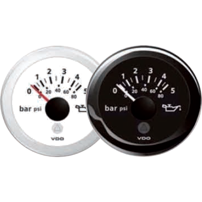Indicatore Pressione Olio Motore per Barca 5 BAR / 80 PSI, 10 - 184 Ohm 12/24v