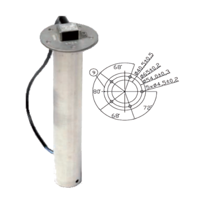 Sensore livello Acqua/Carburante Inox Range 0-180 Ohm, da 150 a 1000 mm