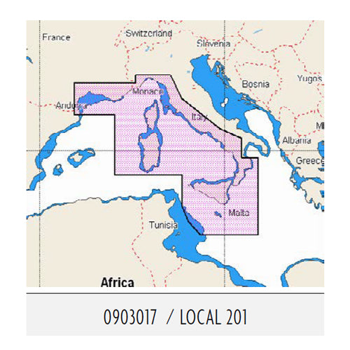 Cartografia C-MAP MAX- N+ Discover(Mediteranneo Centrale) Zona M-EM-Y201-MS