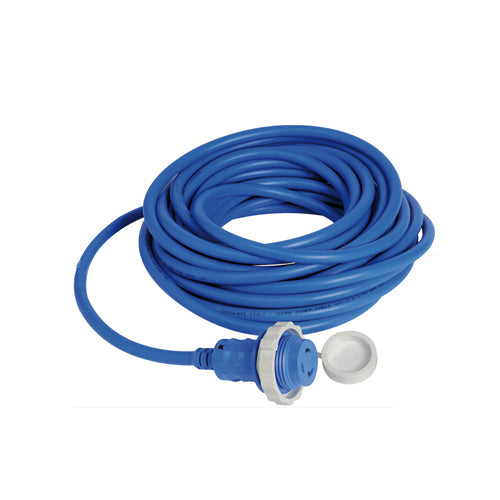 Cavo blu 15 mt + Spina 16 A per Banchina, Barca, Camper