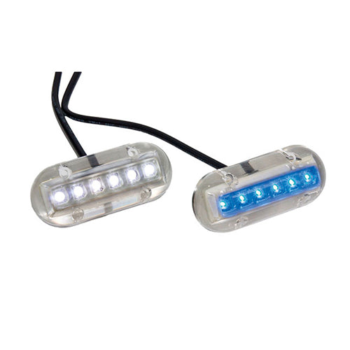 Luce Subacquea a LED in acciaio Inox Blu o Bianca, 12/24 volt per barca