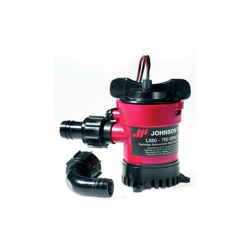 Pompa per Sentina Johnson Pump, 500/800/1000 GPH, Dual Port, 12 V, Per barca