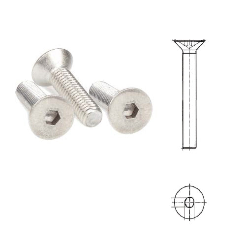 Vite testa piana svasata, acciaio inox, Confezione Blister, da 3x10 a 8x50 mm