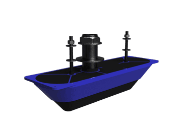 Structurescan 3D Transducer Stainless Steel Thru-Hull Single Lowrance