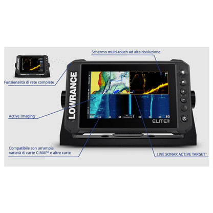 Ecoscandaglio Lowrance Elite FS 7/9 - GPS Fishfinder - Con e senza sonda