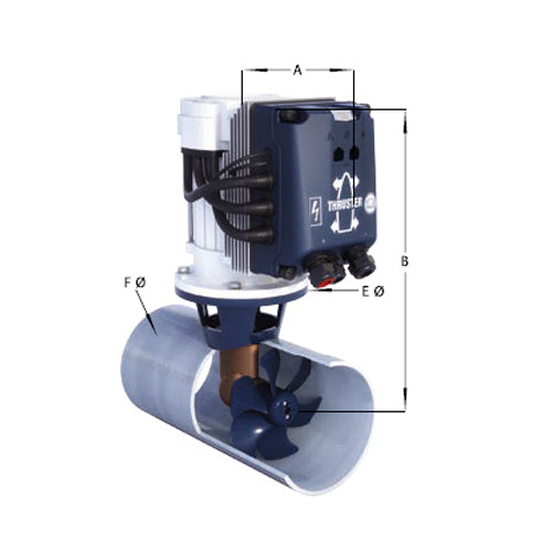 Elica di manovra proporzionale DC-AC, brushless,da 90 o 150kgf, 12/24 V