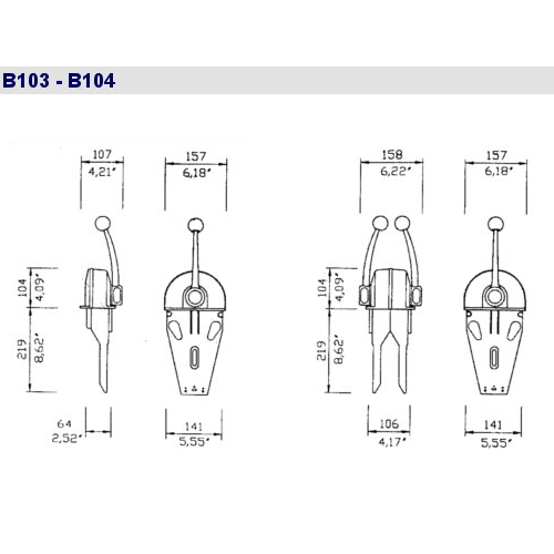 Scatola di comando monoleva B103 B104 Ultraflex, Gas e Invertitore, Per Barca