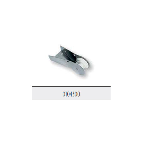 Musone di Prua per Barca in Acciaio Inox, 90 x 200 mm, con puleggia nylon