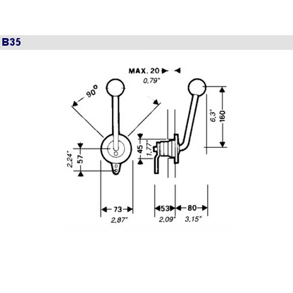 B35 Monoleva Comando B35 ad azione singola Ultraflex