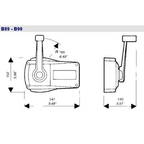Scatola di comando monoleva B89 B90 Ultraflex, Gas e Invertitore Per barca