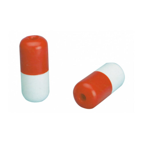 Galleggiante per cima a olivetta, bicolore bianco rosso, foro da 10 mm