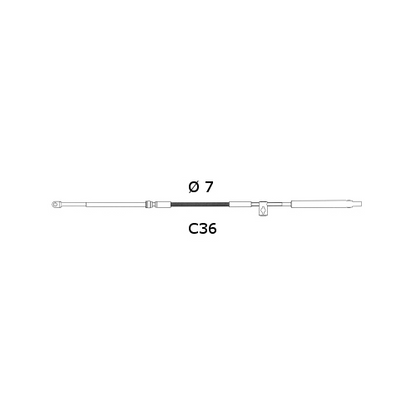 Cavo Comando Ultraflex C36 per Barca, da 5 a 24 Piedi - Per Mercury Mercruiser