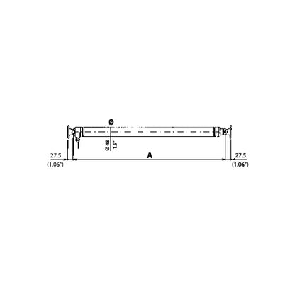 Attuatore Elettrico per portellone UFLEX AV 12v 24v 300 450 600 mm