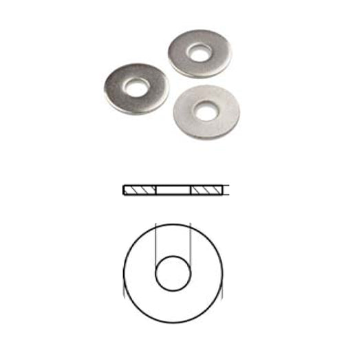 Rondelle piane grembialina, acciaio inox, Confezione Blister, da 3 a 10 mm