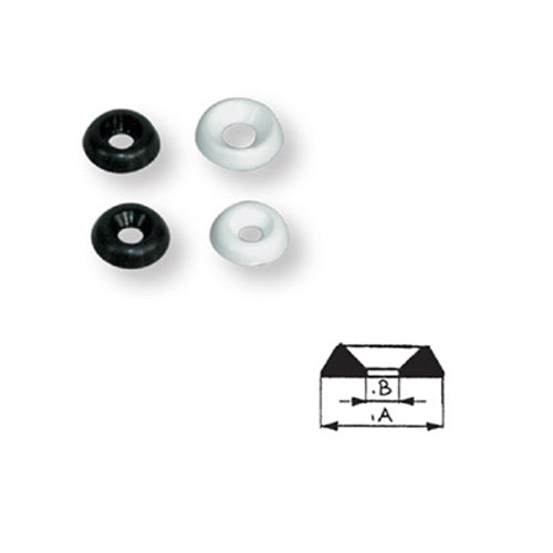 Sottoviti Svasate Copri foro, nero o bianco, 3-4 o 5-6 mm, per barca, camper
