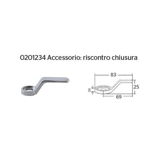 Riscontro di chiusura in Acciaio Inox per Boccaporti 