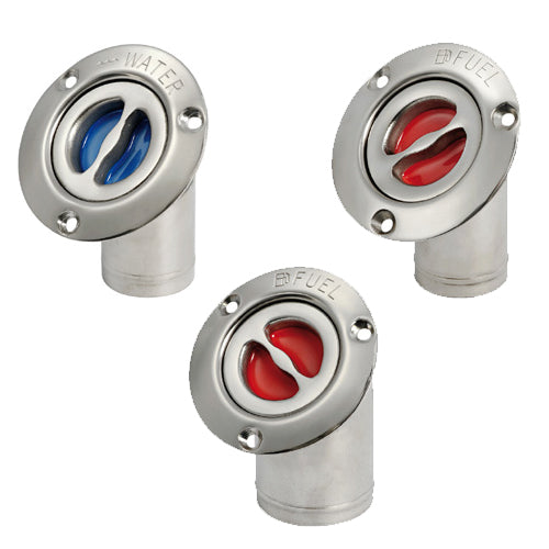 Tappo imbarco inclinato 45° per serbatoio barca, acqua diesel carburante, inox
