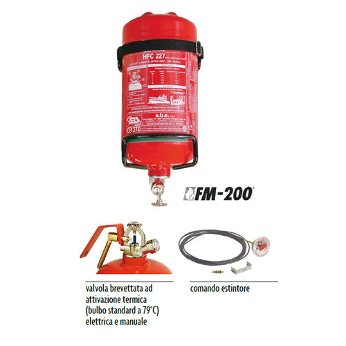 Estintore Easy Fire con pressostato, da 3/6/12 KG, OMOLOGATO 
