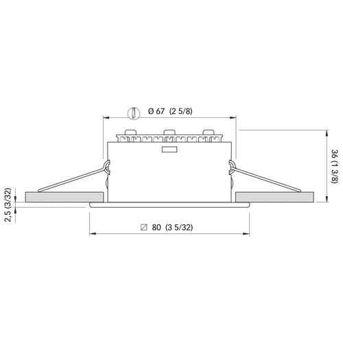 Plafoniera LED in Acciaio Inox 316 12/24v IP40, Faretto LED Barca Camper