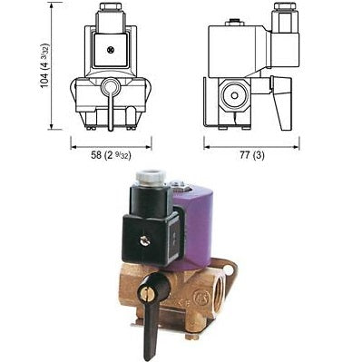 Elettrovalvola erogazione carburante RINA, 12v o 24v - da 100 o 600 lt/h
