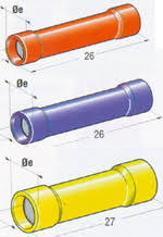 Tubetto per cavo elettrico - verie sezioni - blu/rosso/giallo - impianto barca