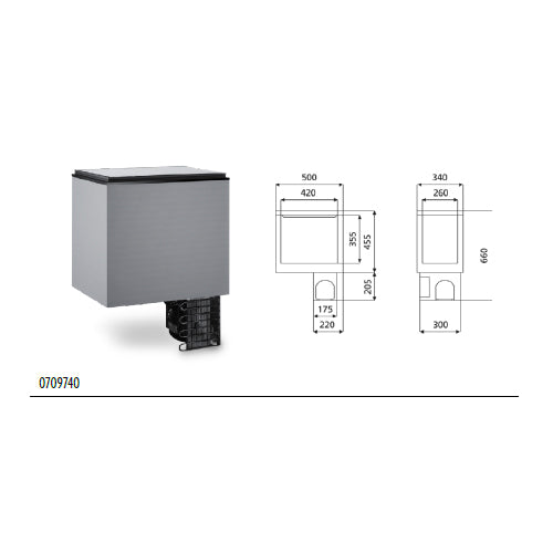 Frigo Dometic CoolMatic CB 36/40 con compressore - Frigorifero per Barca