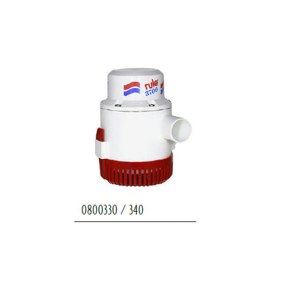 Pompa svuota Sentina Rule - 12 o 24v - 1500/2000/3700 GPH, Per Barca Gommone