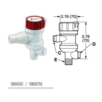 Pompa Rule Areatrice per Vasca del vivo, 403/405 FC/STC - 800/1100 GPH 