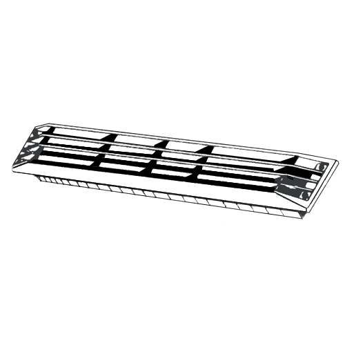 Presa aria per barca, laterale, bianca/nera, in ABS, ad incasso, 435 mm lunga