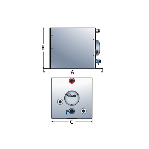 Boiler per Barca Quick BSX vari LT Quick Boiler BSX scalda bagno acqua quadrato