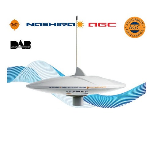 Antenna tv Glomex omnidirezionale NASHIRA AGC per Barca e Camper