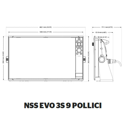 Ecoscandaglio Simrad NSS 9/12/16" GPS Fishfinder, senza trasduttore, per Pesca