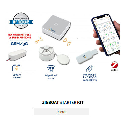 Glomex ZigBoat kit, controllo remoto per barca, sistema di notifica eventi