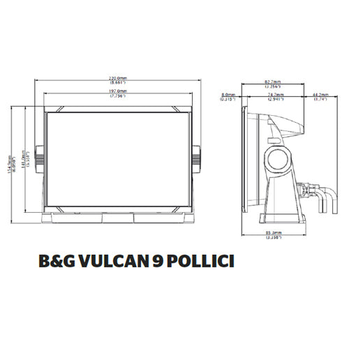 Ecoscandaglio B&G Vulcann 7/9/12" GPS Fishfinder, senza sonda, per barca vela