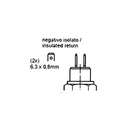 Sensore Temperatura Olio motore Barca, Polo Negativo Comune, 2 poli isolati