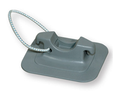 Bitta Ferma Remi In Gomma PVC, Grigio/Nera, per Barca Gommone Tender