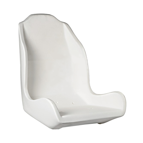 Scocca per sedile barca gommone, in polietilene resistente, con inserti inox