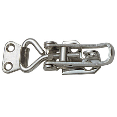 Chiusura in acciaio inox regolabile con foro per lucchetto, per porta Barca