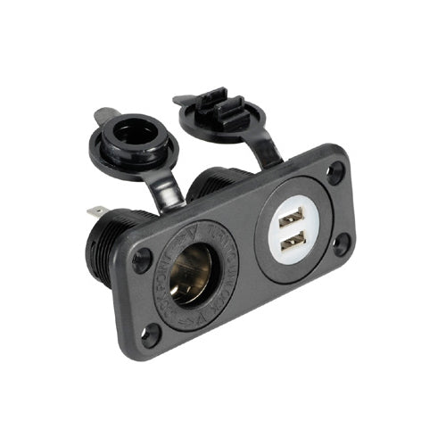 Pannello Presa corrente Accendino (con/senza  USB) - Impermeabile omologata