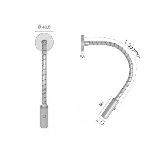 Plafoniera Faretto LED barca e camper, 4000 k, 10/30 Volt, Bianco