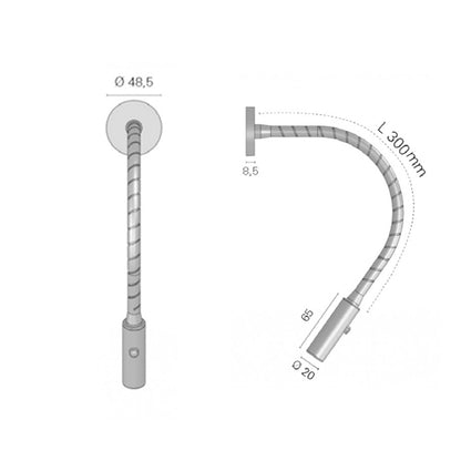 Plafoniera Faretto LED barca e camper, 4000 k, 10/30 Volt, Bianco