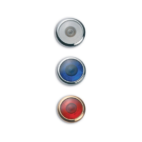 Luce di Cortesia Barca Bianco/Rosso/Blu, 10-30v, Ottone Cromato Foresti e Suardi