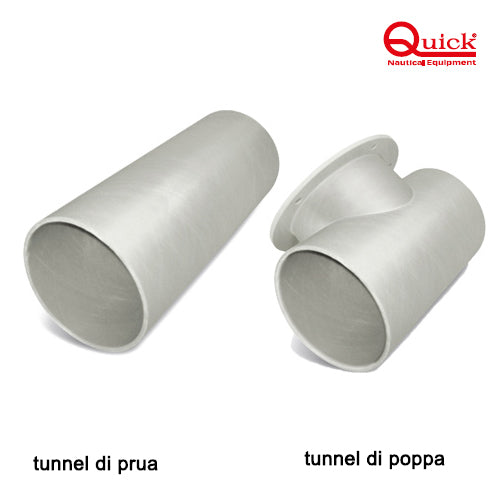Tunnel di Prua Poppa in Vetroresina per Elica di manovra Vetus 