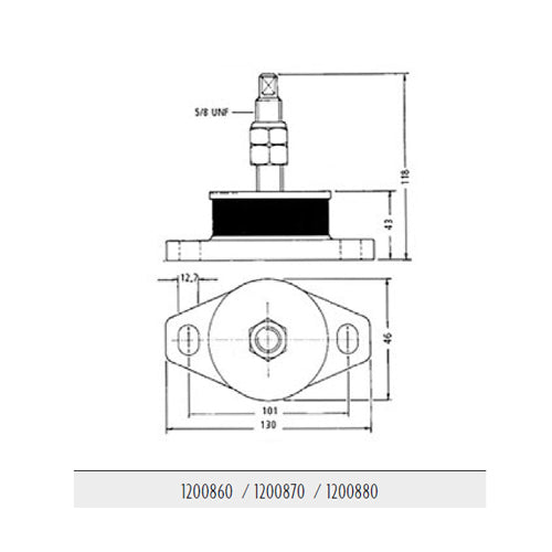 Supporto Motore Entrobordo R&D - 81 kg - centro foro 101 mm