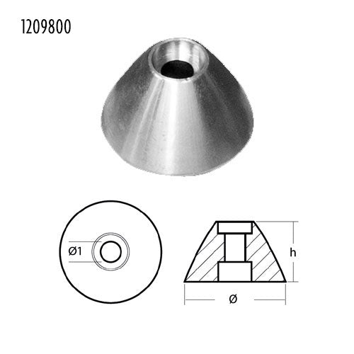 Anodo Ricambio per Elica di manovra Sleipner Sidepower - Ricambio Anodo ø mm 26b