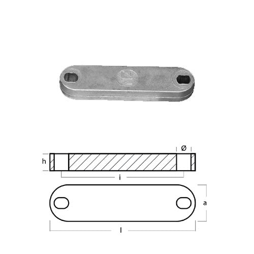 Anodo Piastrina per Elica di manovra Quick  - Ricambio Piastrina Quick