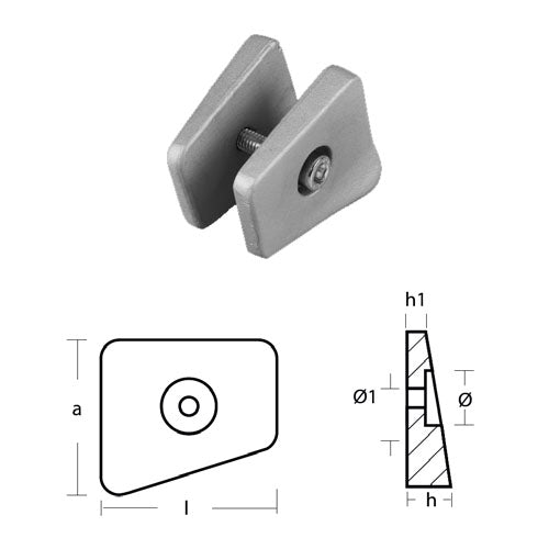 Anodo Piastra Per Motore Johnson Evinrude 521 20-25 Hp 1991