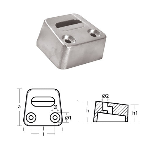 Anodo Placca Per Motori OMC King Cobra Johnson Evinrude